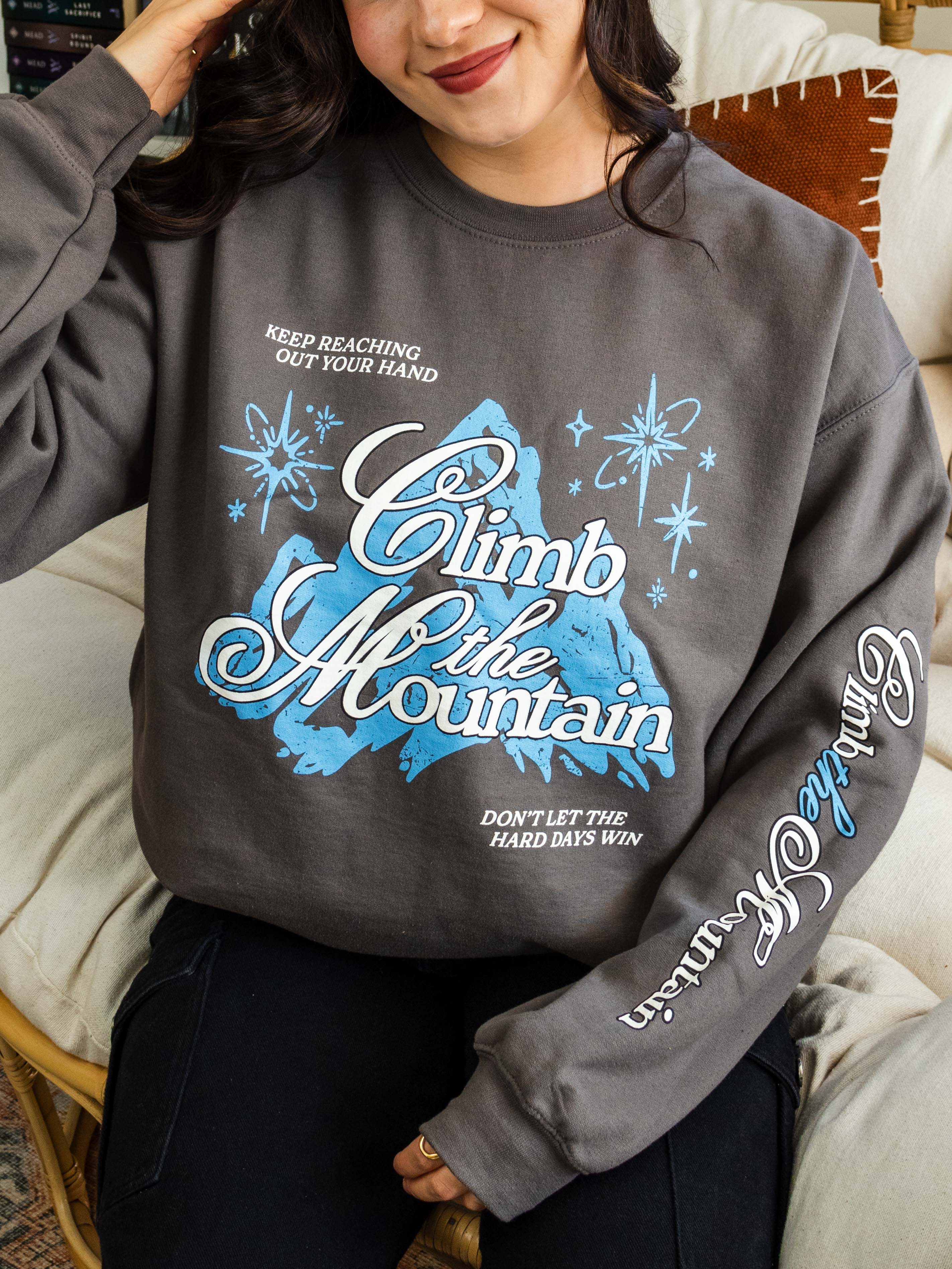 Climb the Mountain Sweatshirt, Sarah J. Maas Licensed ACOTAR ACOSF Merch
