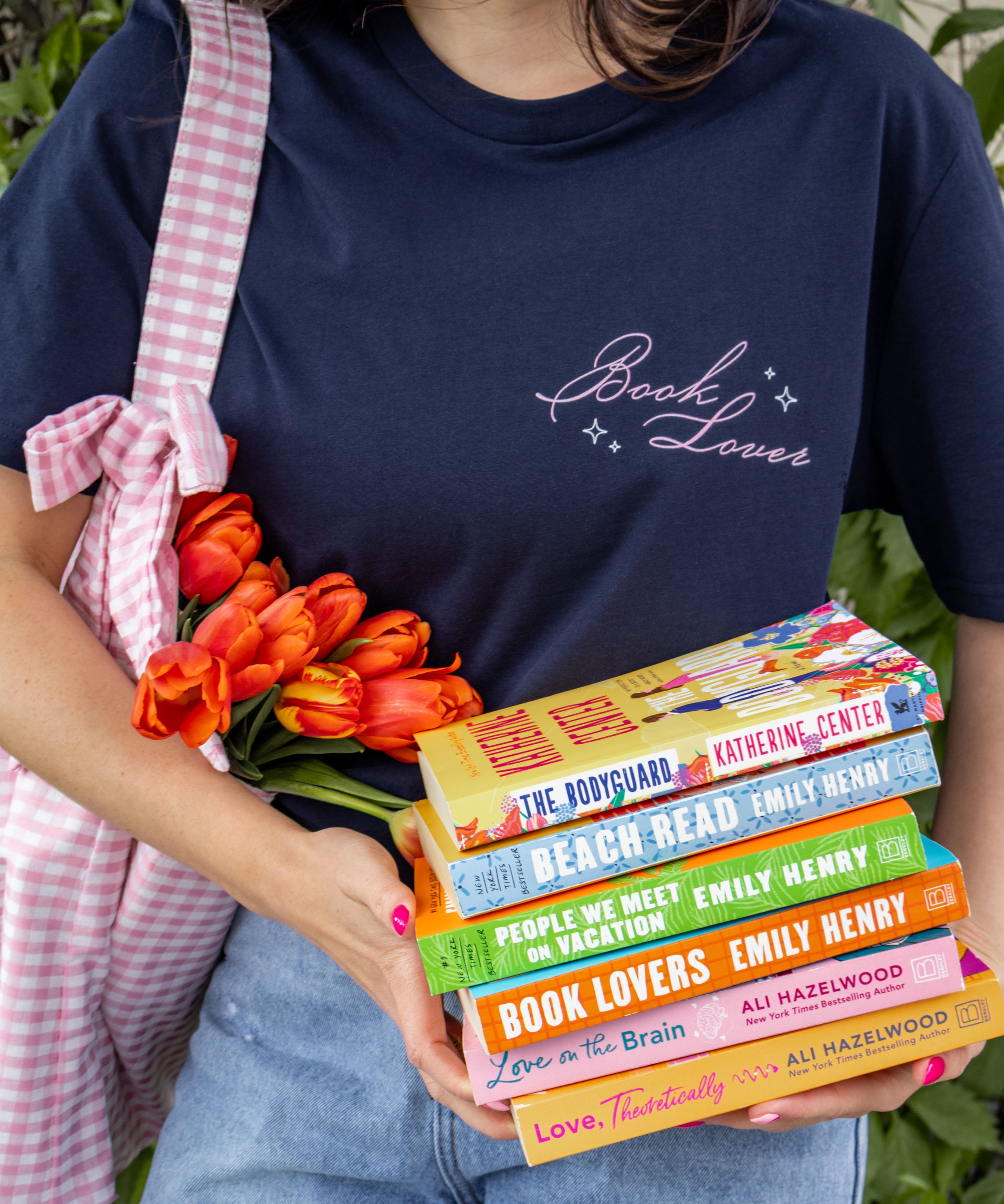 book lover tee shirt book stack navy reader aesthetic merch, bookish gifts