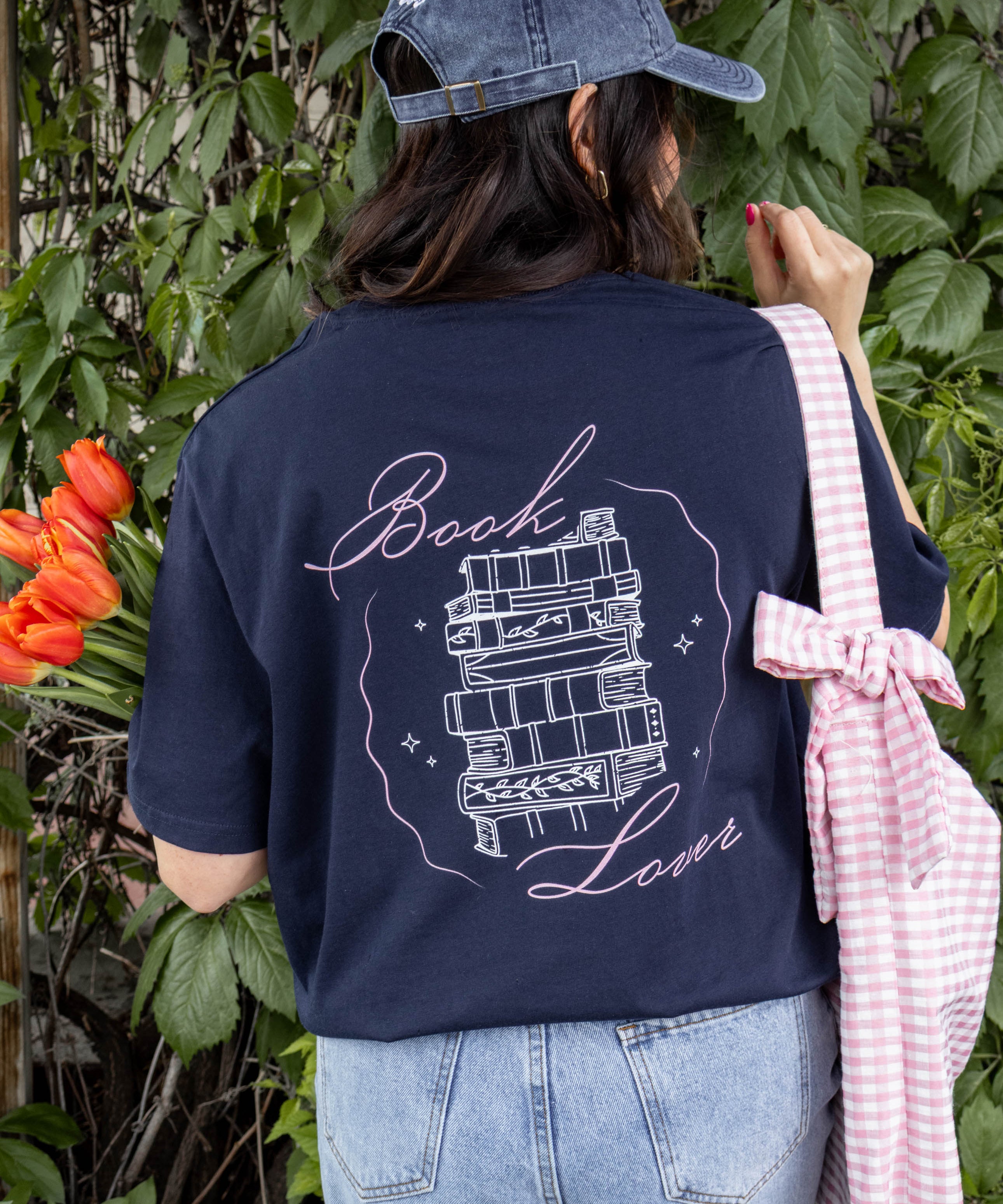 book lover tee shirt book stack navy reader aesthetic merch, bookish gifts