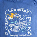 Bookish summer tee shirt, comfort colors, lakeside reading retreat, gift for book lovers