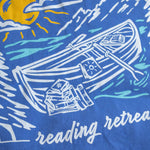 Bookish summer tee shirt, comfort colors, lakeside reading retreat, gift for book lovers