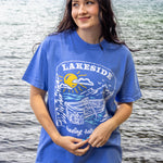 Bookish summer tee shirt, comfort colors, lakeside reading retreat, gift for book lovers