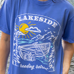 Bookish summer tee shirt, comfort colors, lakeside reading retreat, gift for book lovers