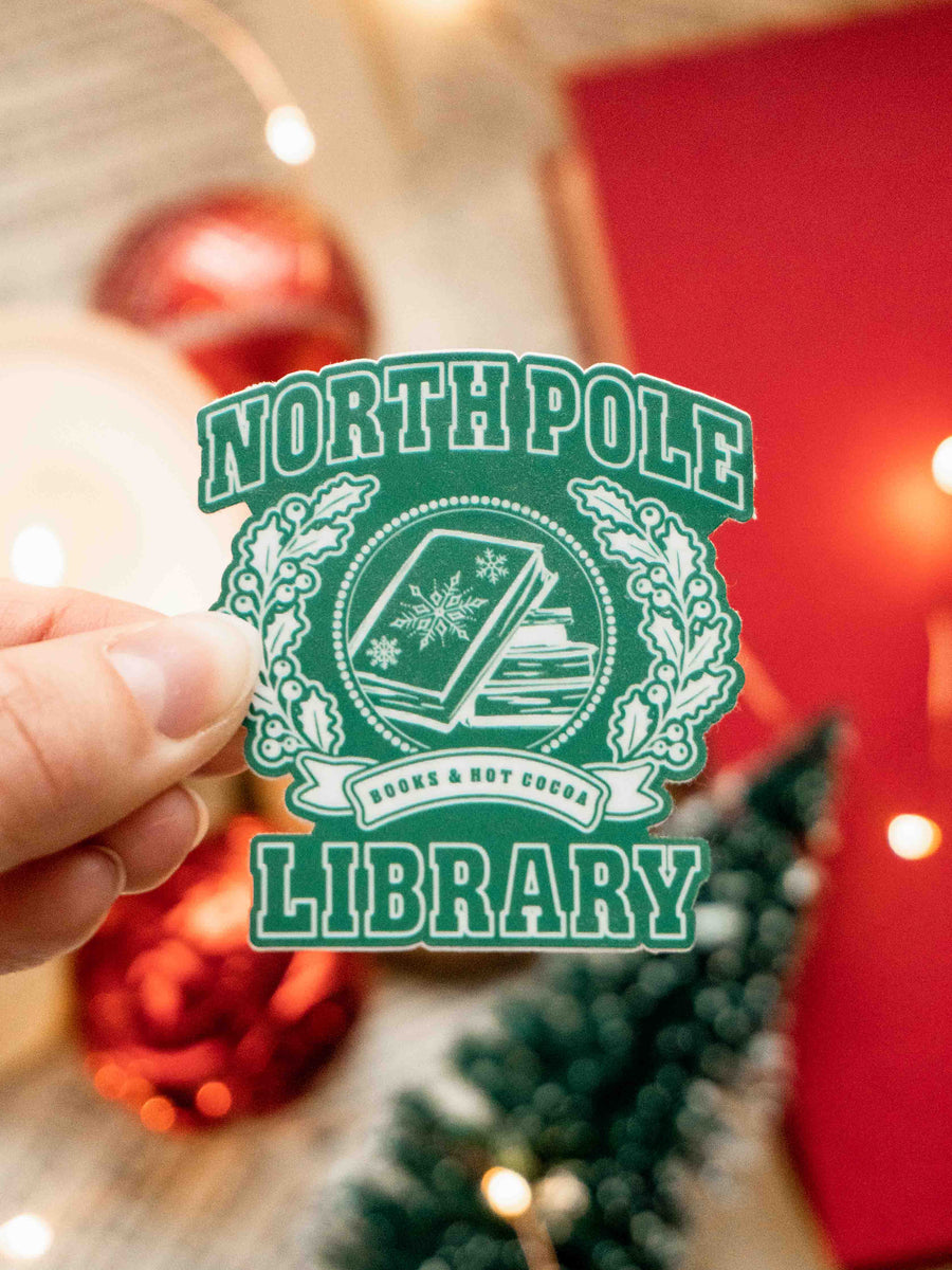 North Pole Library Sticker