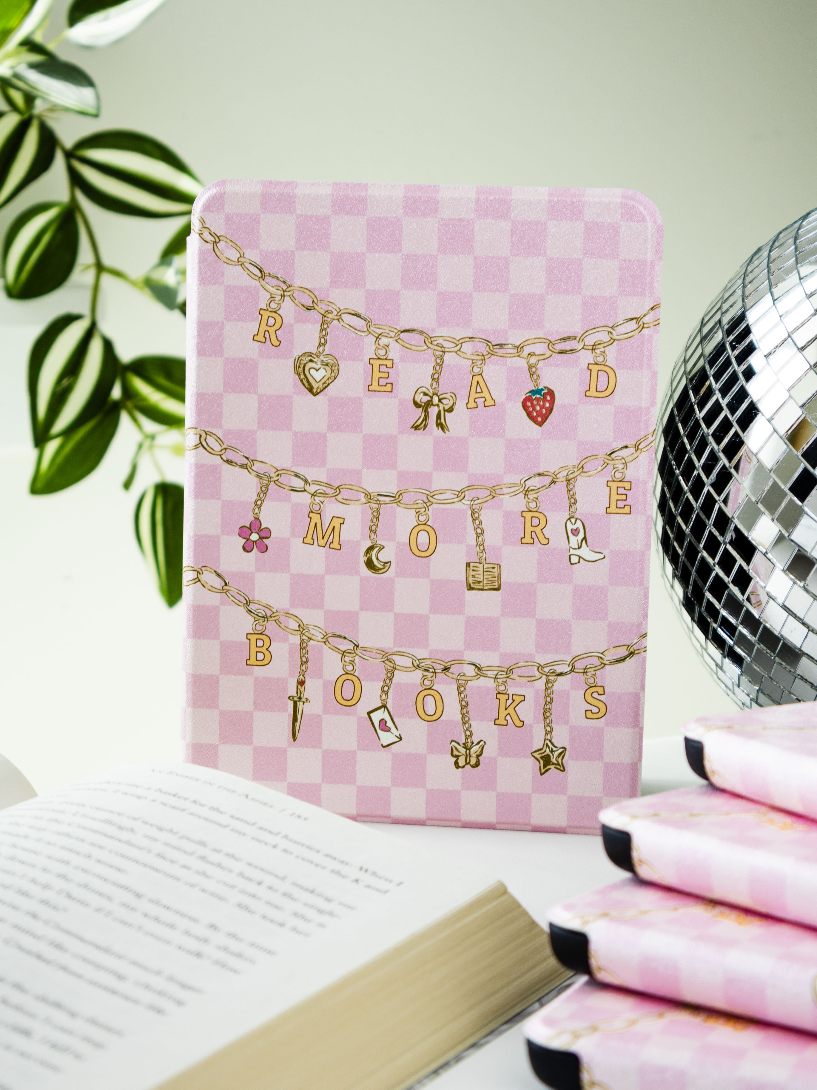 Read more books kindle case, charm necklace design, bookish gifts, for readers