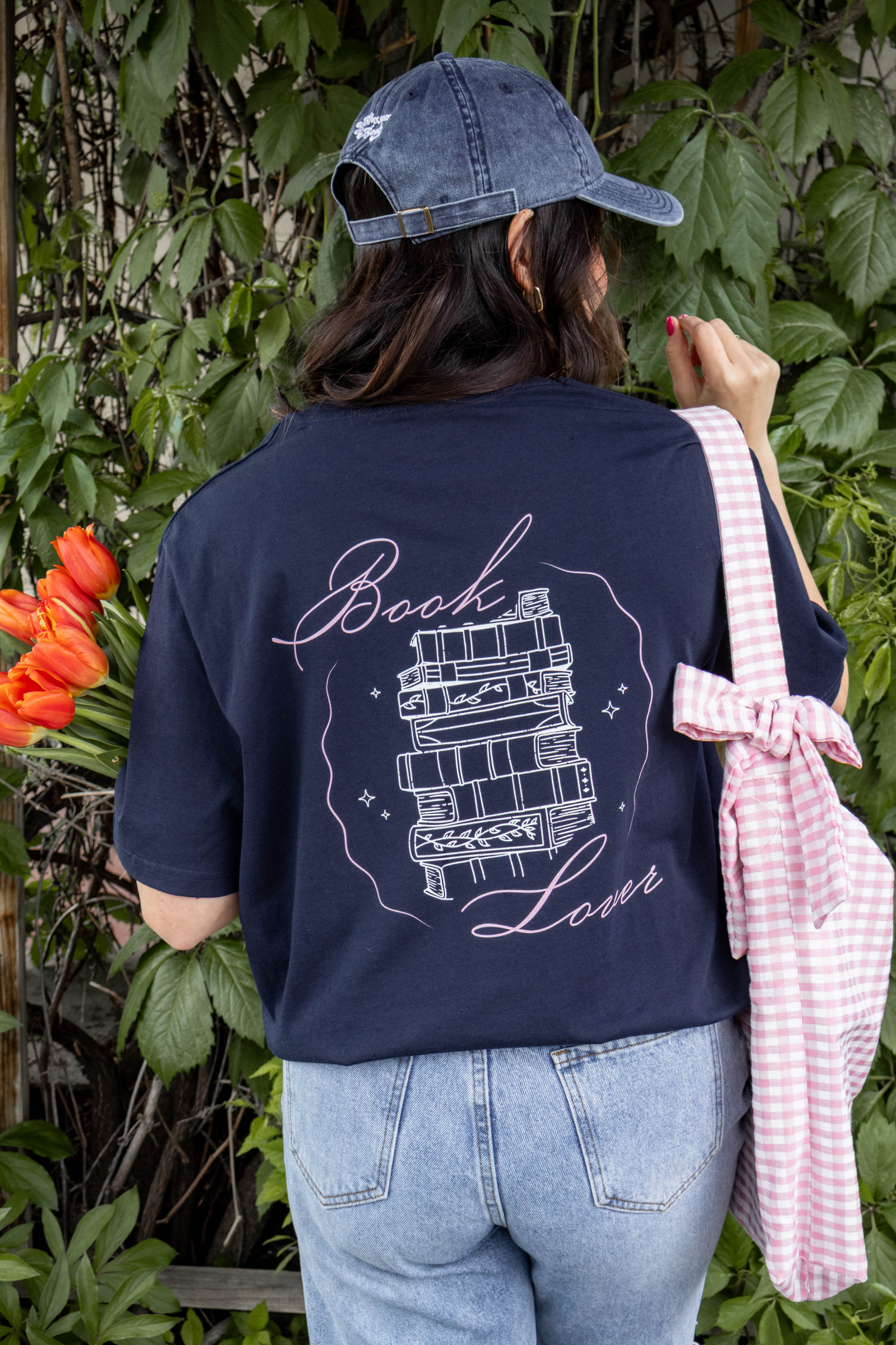 book lover tee shirt book stack navy reader aesthetic merch, bookish gifts