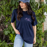 book lover tee shirt book stack navy reader aesthetic merch, bookish gifts