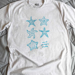 Bookish summer tee shirt, heather, may all your books be five stars, gift for book lovers, book merch, star fish