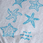 Bookish summer tee shirt, heather, may all your books be five stars, gift for book lovers, book merch, star fish