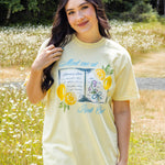 Bookish summer tee shirt, comfort colors, Meet me at book club, gift for book lovers, book merch, lemons