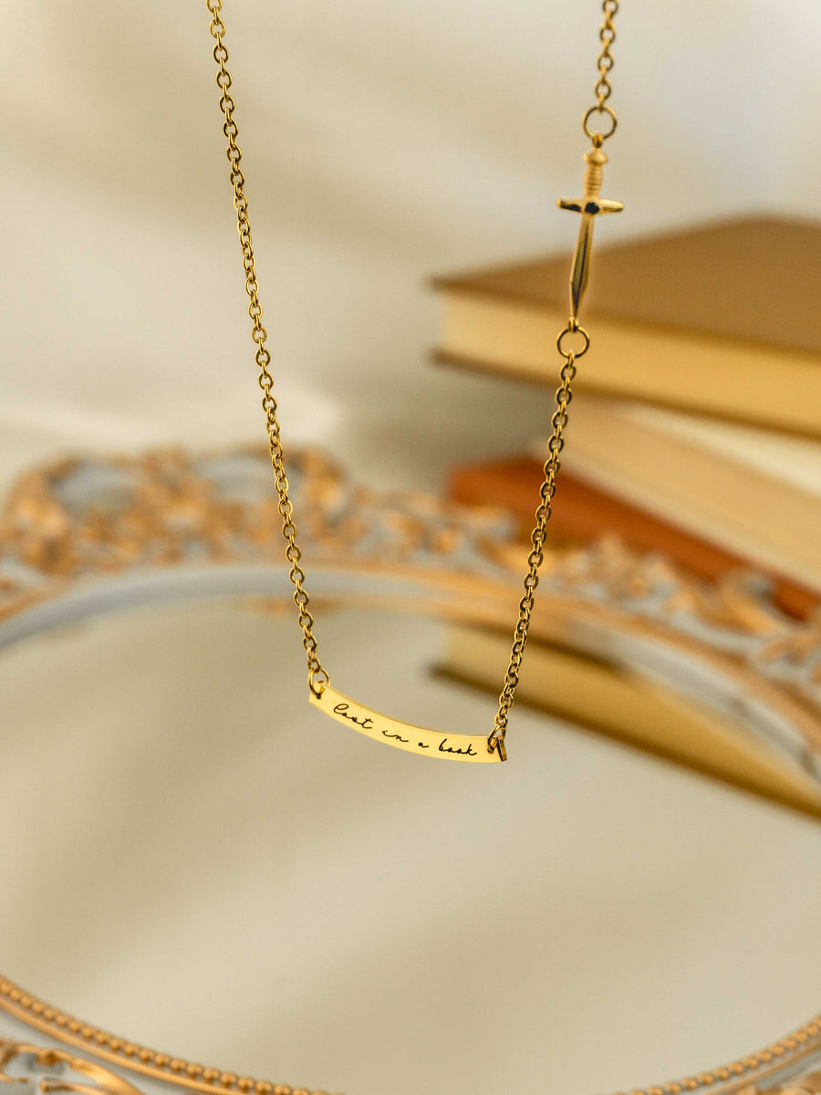 Lost in a Book Necklace