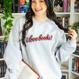i love books! Embroidered Sweatshirt