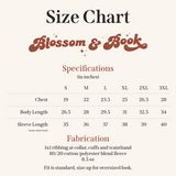 Size chart for sweatshirt